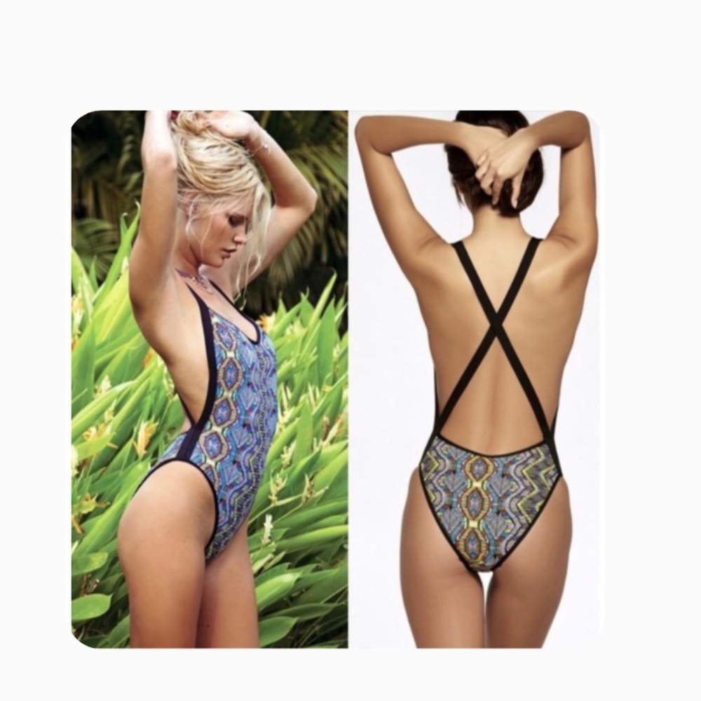 L*SPACE Ixtapa Maniac High-Cut One-Piece Swimsuit Womens Size 6